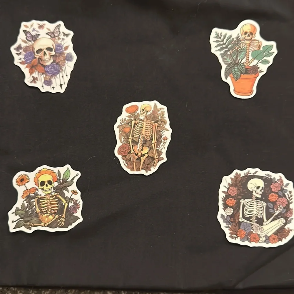 Floral skull stickers/decals